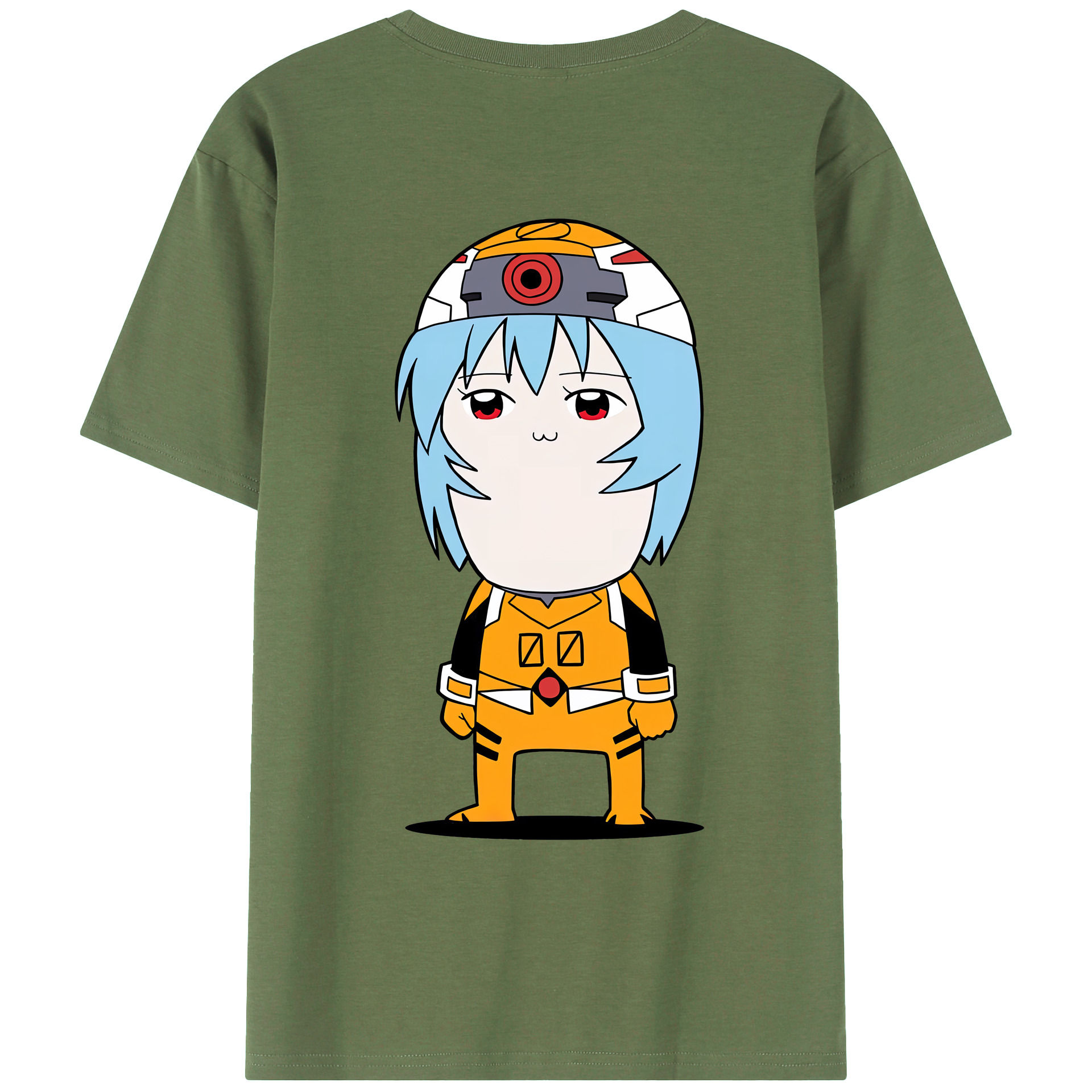 （画像用） EVA 新世紀エヴァンゲリオン 綿100％ メンズ半袖Tシャツ（バックプリント） 通気性